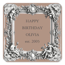 オーダーメイド ヴィクトリアン スクロール フレーム - エレガントな モカ