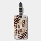 オーダーメイド ヴィンテージ 野球グッズ トラベルタグ ラゲッジタグ (正面縦)