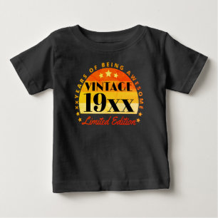 オーダーメイド ヴィンテージ 限定版 誕生日 ベビーTシャツ
