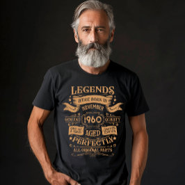 オーダーメイド ヴィンテージ 65歳の誕生日 ウイスキーラベル Tシャツ