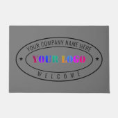 オーダーメイド 企業ロゴ テキスト ウェルカム ビジネス 玄関マット (正面)