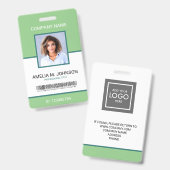 オーダーメイド 企業用社員写真IDバッジ バッジ (正面＆裏面)