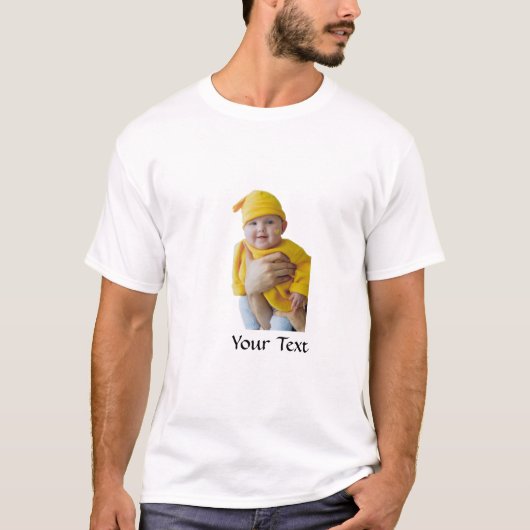 オーダーメイド - 写真とテキストを追加 Tシャツ (正面)