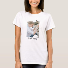 オーダーメイド - 写真とテキストを追加 Tシャツ