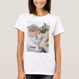 オーダーメイド - 写真とテキストを追加 Tシャツ
