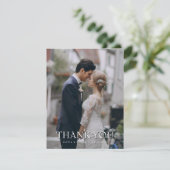 オーダーメイド 写真入り 結婚式 御礼 カード (スタンド正面)