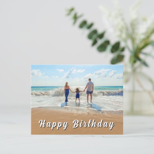 オーダーメイド 写真入り 誕生日カード ポストカード (スタンド正面)
