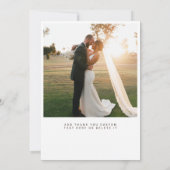 オーダーメイド 写真2枚 結婚式 ユーカリ 感謝カード 招待状 (裏面)