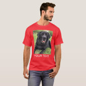 オーダーメイド 写真 テキスト ペット 赤 Tシャツ (正面フル)