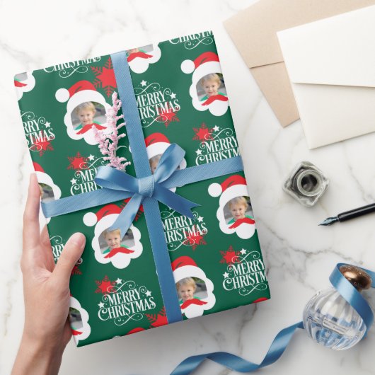 オーダーメイド 写真 メリークリスマス ラッピングペーパー (ギフト)