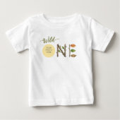 オーダーメイド 写真 ワイルドワン 赤ちゃん 1歳 誕生日 Tシャツ (正面)