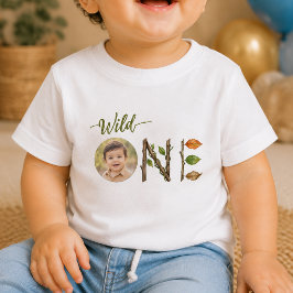 オーダーメイド 写真 ワイルドワン 赤ちゃん 1歳 誕生日 Tシャツ