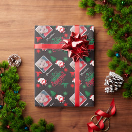 オーダーメイド 写真 名前 メリークリスマス ラッピングペーパー