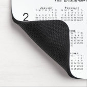オーダーメイド 写真 名前 白 2027年 カレンダー マウスパッド (コーナー)