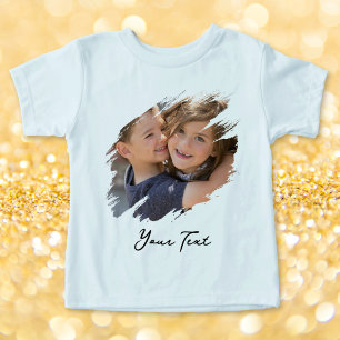 オーダーメイド 写真 子供服 男の子 ブルー ソフトコットンTシャツ
