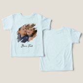 オーダーメイド 写真 子供服 男の子 ブルー ソフトコットンTシャツ (デザイン正面&裏面)