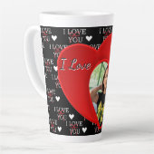 オーダーメイド 写真 Love you  カフェラテマグ (左アングル)