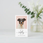 オーダーメイド 写真QRコード ソーシャルメディア モノグラム 名刺 (スタンド正面)