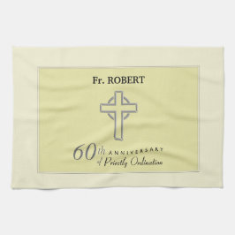 オーダーメイド、司祭の60周年エンボス キッチンタオル