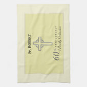 オーダーメイド、司祭の60周年エンボス キッチンタオル (縦)