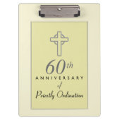 オーダーメイド、司祭の60周年エンボス クリップボード (正面)