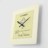 オーダーメイド、司祭の60周年エンボス スクエア壁時計 (傾斜)