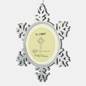 オーダーメイド、司祭の60周年エンボス スノーフレークピューターオーナメント (右)