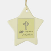 オーダーメイド、司祭の60周年エンボス セラミックオーナメント (右)