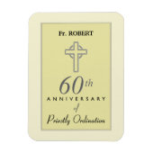 オーダーメイド、司祭の60周年エンボス マグネット (縦)