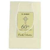 オーダーメイド、司祭の60周年エンボス ミディアムペーパーバッグ (裏面)