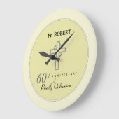 オーダーメイド、司祭の60周年エンボス ラージ壁時計 (傾斜)