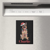 オーダーメイド 名前入りジャーマンシェパード クリスマス 犬 マグネット (インサイチュ (食洗機))