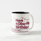 オーダーメイド 名前入り かわいい恐竜 男の子 誕生日 マグカップ (正面右)