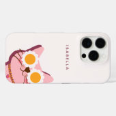 オーダーメイド 名前入り かわいい ピンクの猫 Case-Mate iPhoneケース (裏面 (横))