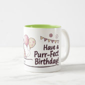 オーダーメイド 名前入り かわいい 猫の女の子 誕生日ギフト マグカップ (正面右)