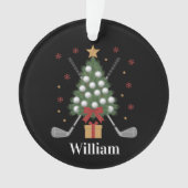 オーダーメイド 名前入り ゴルフ用品 クリスマス オーナメント (正面)