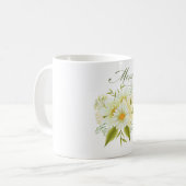オーダーメイド 名前入り ダイジーの花束 水彩 ママ マグカップ (正面左)