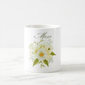 オーダーメイド 名前入り ダイジーの花束 水彩 ママ マグカップ (中央)