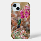 オーダーメイド 名前入り フラワー 鳥 モチーフ スマホケース Case-Mate iPhoneケース (裏面)