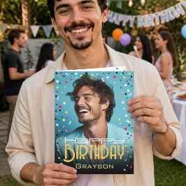 オーダーメイド 名前入り 写真 誕生日カード カード