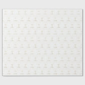 オーダーメイド 名前入り 初聖体拝領 ゴールドクロス ラッピングペーパー (フラット)