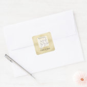 オーダーメイド 名前入り 結婚記念日の祝福 スクエアシール (封筒)