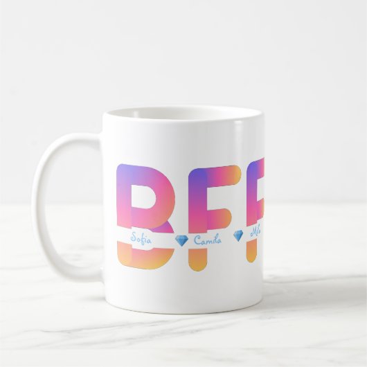 オーダーメイド 名前入り BFF マグカップ (左)