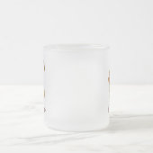 オーダーメイド 名前 ゴールド箔 バラ ピンク くすみ Letter C フロストグラスマグカップ (中央)