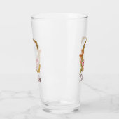 オーダーメイド 名前 ゴールド箔 バラ ピンク レター C タンブラーグラス (左)