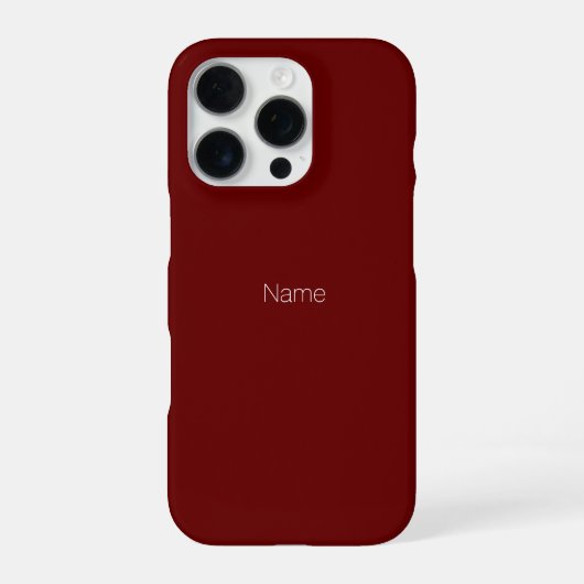オーダーメイド 名前 テキスト モノグラム マロン iPhoneケース (裏面)