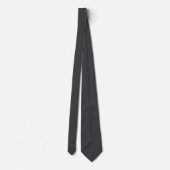 オーダーメイド 名前 モノグラム ブラック チャコール グレー ネクタイ (裏面)
