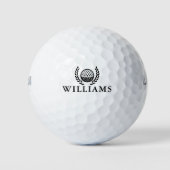 オーダーメイド 名前 モノグラム リース ゴルフボール (正面)
