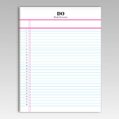 オーダーメイド 名前 モノグラム 番号付きリスト ノートパッド