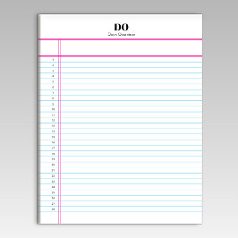 オーダーメイド 名前 モノグラム 番号付きリスト ノートパッド